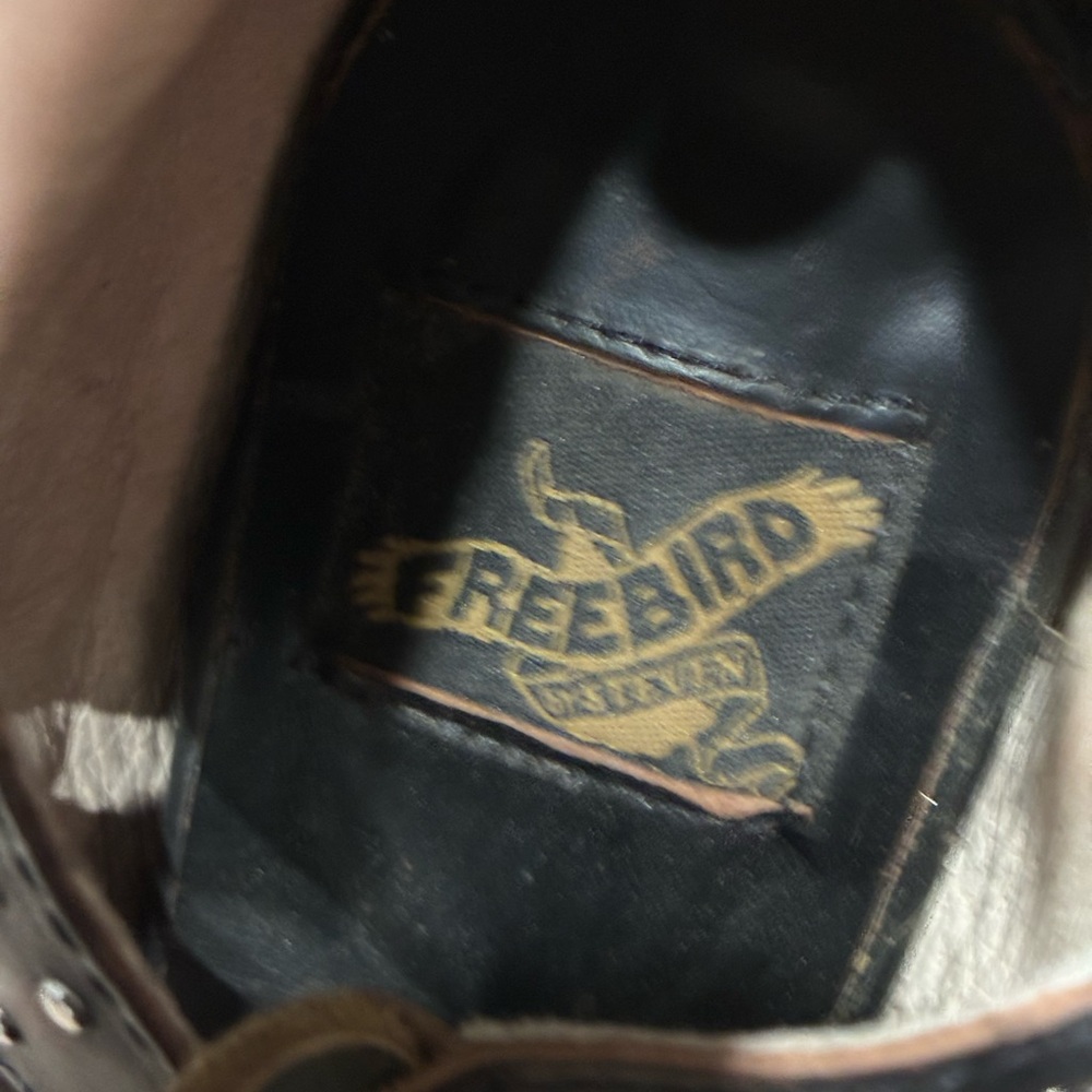 Freebird by Steven Distressed Brown Studded Lace-Up Sandals - Picture 4 of 11